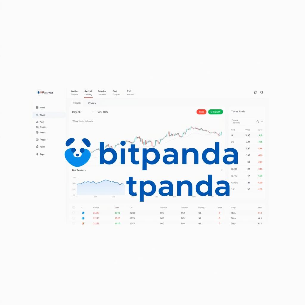 Bitpanda logo and trading platform interface, a successful fintech startup in Austria Bitpanda logo and trading platform interface, a successful fintech startup in Austria