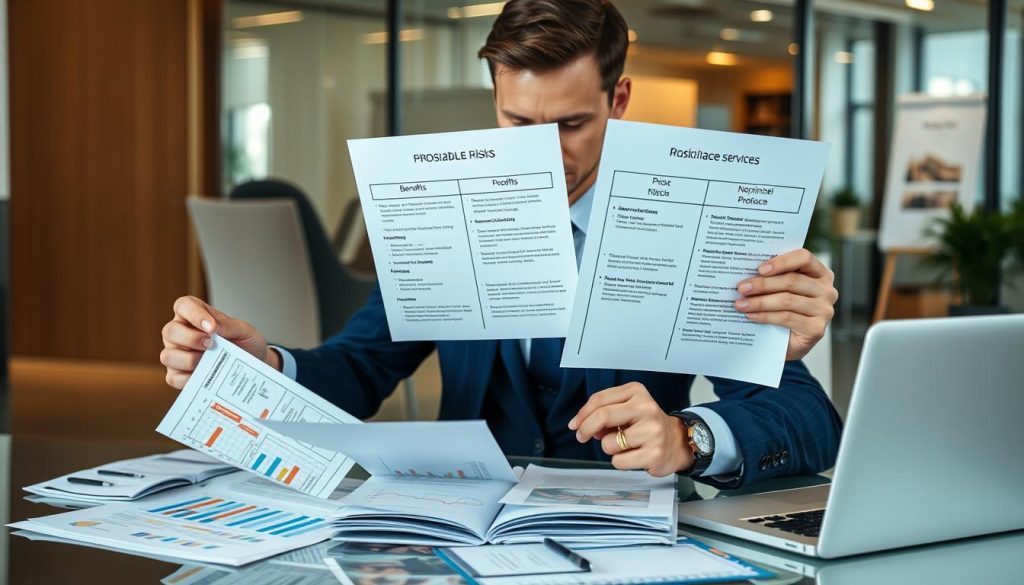 Business professional analyzing benefits and risks of nominee services in Austria Business professional analyzing benefits and risks of nominee services in Austria