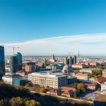 Vienna skyline with modern business districts where many startups in Austria are headquartered