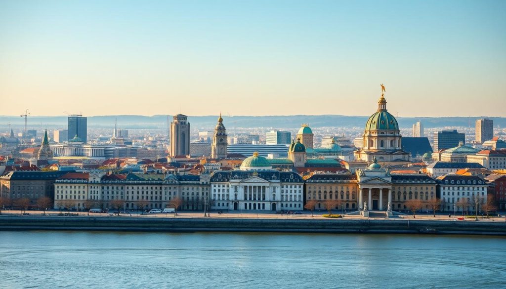Vienna skyline showcasing Austria's business environment for starting a business Vienna skyline showcasing Austria's business environment for starting a business