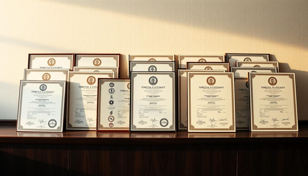 accreditation certificates